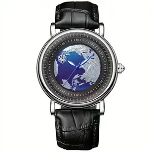 Customization super earth Any brand logo really High-end simplicity and rotating dial with digital men's watch