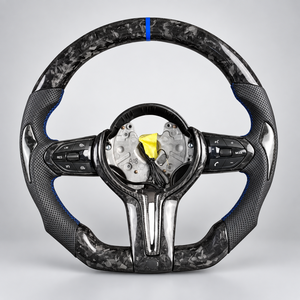 Volant sport en cuir et fibre de carbone, 3 branches, taille de poignée 40 mm pour - Product Image 3
