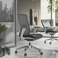 Chaise pivotante ergonomique réglable, base en aluminium de 350 mm, accoudoirs 4D confortables, chaise de bureau, chaise de salle de conférence, pliable en métal
