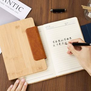 Custom Promotional Business Imitation Bamboo Grain Leather <b>Notebook</b> Cross-Border Office <b>Diary</b> Environmental PU Meeting <b>Notebook</b> - Product Image 4