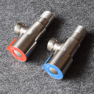 Robinet d'arrêt d'angle en acier inoxydable Hemans 15 mm à filetage femelle pour eau chaude et froide XMS-1000 - Product Image 2