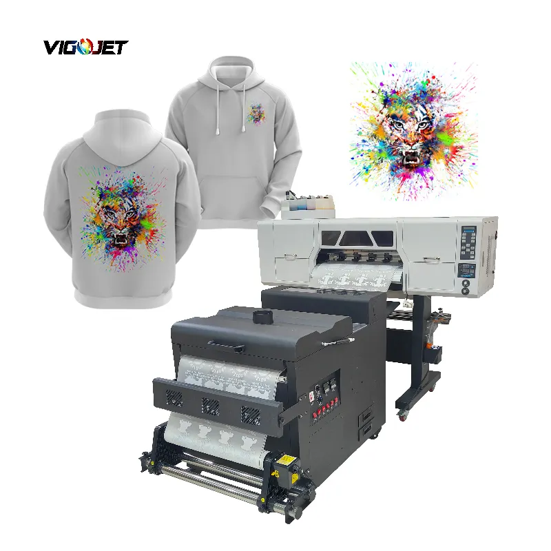 Impressora Vigojet dtf com certificado ce para roupas, camisetas e etiquetas, impressão digital personalizada em tinta pigmentada com