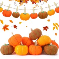 Citrouilles en feutre très vendues, artisanat pour Thanksgiving et Halloween, mini citrouille à suspendre au mur, ornement pour la décoration intérieure et extérieure