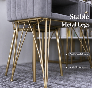 Modern Marble Top Nail <b>Table</b> <b>Vanity</b> Desk With Storage Drawer Velvet Legs for Beauty Salon Spa - Product Image 4