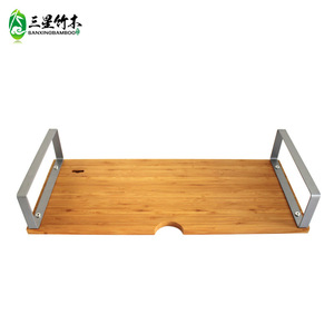 Bamboo and wood <b>computer</b> stand, monitor bracket, office desktop storage rack, bamboo <b>computer</b> <b>desk</b> storage rack - Product Image 3