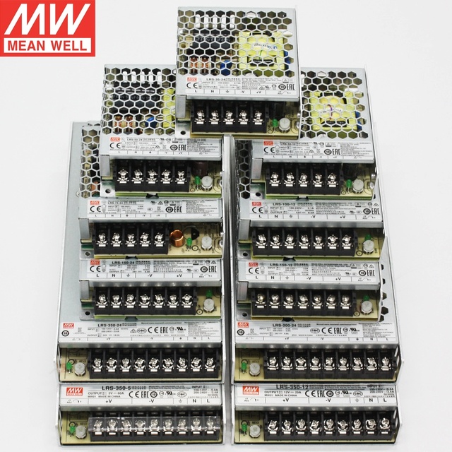 Mean Well LRS Series 24V Switching Power Supply Multiple Models Including Dericsson LRS-35/50/75/100/150/200/350/450/600