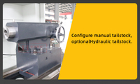 Mesin Bubut CNC Horizontal CK61125 Tahan Getaran Tinggi dengan Rel Pandu Persegi Panjang, Lubang Spindle Besar untuk Pemesinan Poros Panjang