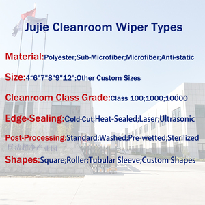 使い捨て100%ポリエステル工業用クリーニングワイパーESDクリーンラグ帯電防止クリーンルーム糸くずの出ないESD拭き取りワイプクロス - Product Image 5