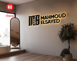 Modern Barber Shop Interior Design | <b>LED</b> <b>Lighting</b> & Custom Wall Mirror for Men Hair Salon Furniture Set - Product Image 3