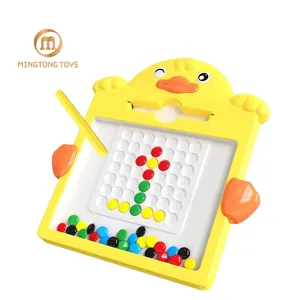 Montessori Pen Control Magnet Bunte Punkte Perle Puzzle Nette Ente Magnetisches Zeichenbrett Spielzeug Für Kinder