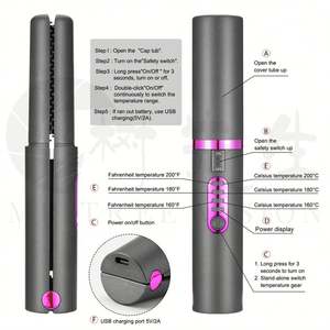 Plancha de Pelo Profesional de Titanio Inalámbrica de Lujo con Pantalla LED, Plancha Eléctrica Recargable para Uso en Interiores y Exteriores, 1 Año de Garantía - Product Image 3