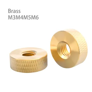 M3M4M5M6 Wholesales High Quality Knurled Nut Brass Thread Inserts Nuts For Injection Molding Copper Round Nut For Furniture