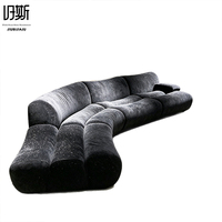 Canapé d'angle modulable et extensible en chenille, trois places, de luxe, pour salon, style nordique moderne, convertible en lit