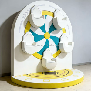 Manège interactif personnalisé en forme de grande roue pour enfants, équipement de jeu intérieur <span class=keywords><strong>à</strong></span> 5 places, idéal pour les cafés ludiques, centres commerciaux et garderies - Product Image 5