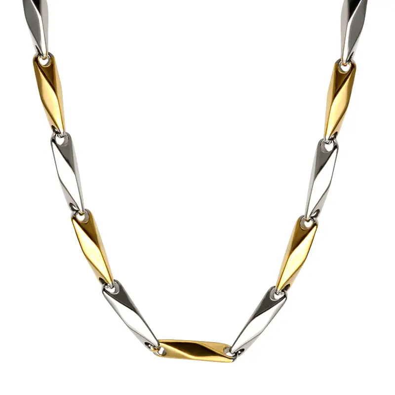 2024 high quality gold silver stainless steel jewelry water new design necklace men necklace