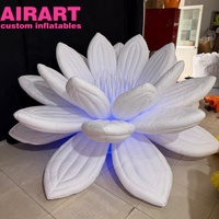Décorations de scène, fleurs de lotus gonflables, boules de fleurs de lotus gonflables avec éclairage LED