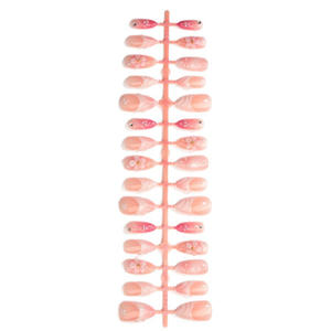 <span class=keywords><strong>Faux</strong></span> <span class=keywords><strong>ongles</strong></span> complets en amande de qualité supérieure, 30 pièces, <span class=keywords><strong>avec</strong></span> fleurs en résine 3D, design luxueux à effet de perle d'eau française - Product Image 4