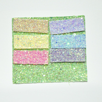 Synthétique Faux PU Grade 3D Chunky Holographique Paillettes En Cuir Vinyle Tissu Étanche pour Meubles Décoratif Artisanat Sacs Arc