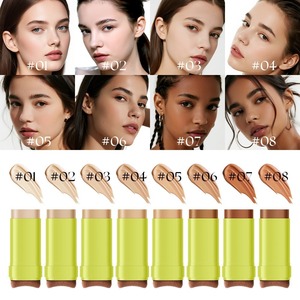 Stick de blush liquide longue tenue, waterproof, fini naturel, maquillage pour le visage avec pinceau pour peaux claires, cosmétiques - Product Image 5