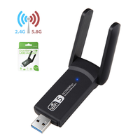 Usb3.0 उच्च गति इंटरफ़ेस वाईफ़ाई एडाप्टर वायरलेस नेटवर्क कार्ड वाईफ़ाई रिसीवर ड्राइवर नि: शुल्क 2.4g + 5g 1200mbps कंप्यूटर लैन कार्ड