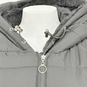 Parka d'Hiver pour <span class=keywords><strong>Femme</strong></span> Épaisse Chaude Doublée Polaire Manteau Long à Capuche Grande Taille Imprimée Doudoune Rembourrée - Product Image 5