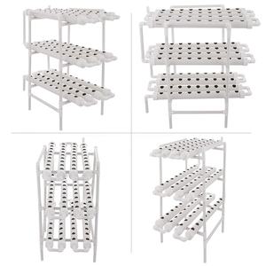 Système hydroponique NFT, système hydroponique en PVC à 3 niveaux, 12 tuyaux, 108 trous pour les légumes à feuilles - Product Image 2