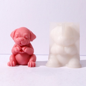 Molde de Silicona para Hacer Velas con Forma de Corazón TangChu Shar Pei - Perro Arrugado 3D con Gesto de Amor para Regalo Conmemorativo de Mascotas, Decoración Única para el Hogar - Product Image 1