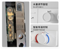 Système de douche encastré moderne noir WEIHAO à 2 fonctions, douche pluie et douchette à main à 3 modes