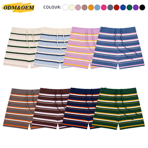 JMSWEATER Pantalones Cortos Casuales de Moda para Mujer, Tejidos, con Cintura Elástica y Rayas, en Varios Colores Personalizables - Product Image 4