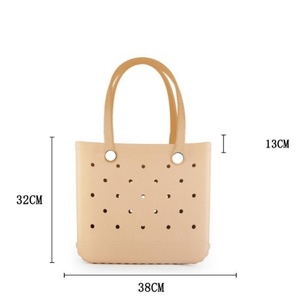 Nuevo Bolso de Mano Grande de Silicona EVA para <span class=keywords><strong>Mujer</strong></span>, Bolso de Playa con Diseño de Puntos, Resistente al Agua y Lavable - Venta de Fábrica - Product Image 5