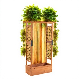 Soporte de Madera para Bonsái con Revestimiento en Polvo y Enrejado para Plantas Trepadoras, para Jardín y Hogar - Product Image 1