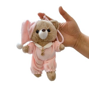<b>Cute</b> Little <b>Bear</b> Cartoon Soft Plush Embossed Eco-Friendly 3D Shape Keychain Pendant for Gift - Product Image 5