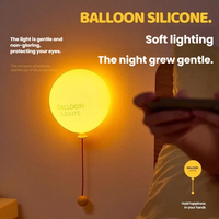 Veilleuse LED créative et mignonne en forme de mini ballon pour enfants, bébés, en silicone, rechargeable, avec capteur tactile