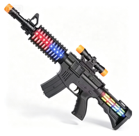 Pistolet clignotant M16, jouet à piles, pistolet clignotant électrique avec son pour garçons