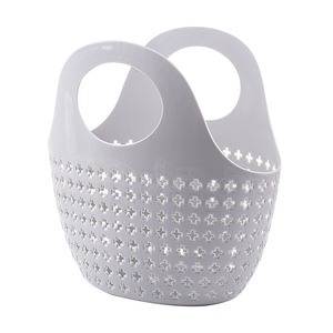 <b>Bath</b> Basket Soft Plastic Round <b>Storage</b> Basket For Cosmetics Jewelry Underwear Nordic Pink Blue Gray - Product Image 5