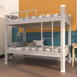 Barato preço móveis escola estilo loft moderno sofá de aço cheio cama decalque cama tripla