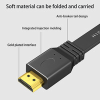 Usine OEM 1/3/5/10/20m 1080P HD câble couleur plat Portable pour PS4 PS3 ordinateur Portable vers projecteur HDTV