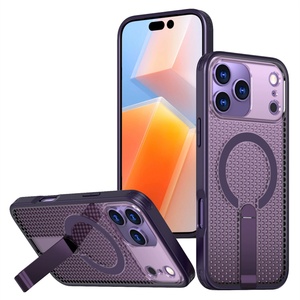 Funda Magnética con Soporte Metálico y Disipación de Calor de Malla de Panal para iPhone 17 Pro Max, Ideal para Gaming, Compatible con Apple 15, 16e, 16 Pro - Product Image 2