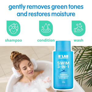 Champú y acondicionador 3 en 1 para nadar, seguro para niños, elimina el cloro, agua salada, hidrata, restaura el cuidado del cabello para adultos - Product Image 3