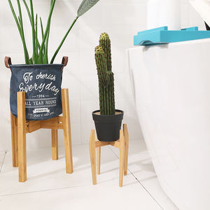 Présentoirs de plantes en bois bambou, accessoires de jardin bon marché, 5/2022, réglables, pour pots de fleurs, présentoirs sur socle - Product Image 3