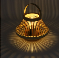 Lampe de table petite et silencieuse en bambou, style rétro moderne, veilleuse vintage, design nordique, lampe de chevet électrique pour séjour