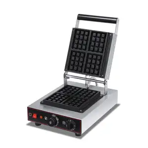 Square Electric Waffle Maker Maschine Commercial Square Belgischer Waffel bäcker