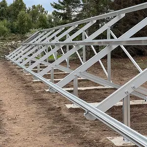 Sistema de panel solar superior de la industria, montaje en suelo solar de aluminio, techo plano, montaje solar, sistema de estructura fotovoltaica