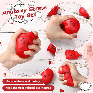 كرة الضغط على الدماغ من الفوم الصناعي المخصص للبيع بالجملة ، لعبة تخفيف الضغط ، كرة الضغط المطبوعة - Product Image 3