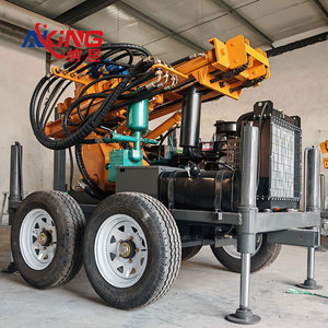 Plataformas de Perforación de Pozos de Agua Portátiles con Ruedas, Perforadora Hidráulica de Agua con Motor Diésel, Perforación Rotatoria de 230 m, Gran Venta - Product Image 2
