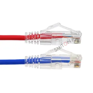 Indoor UTP U/UTP CAT6 28AWG 30AWG 32AWG Ultra Slim Ethernet Patch Cable 2ft 1m PVC Snag less Molded Boot Stranded Copper OEM