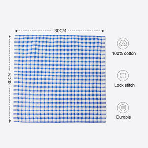 100% コットンティータオル,カラフルな市松模様のキッチンクリーニングタオル,多機能大吸収性ピュアコットン食器布 - Product Image 5