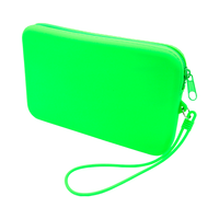 Pochette cosmétique en silicone durable avec logo personnalisé, imperméable, pour téléphones portables, porte-monnaie