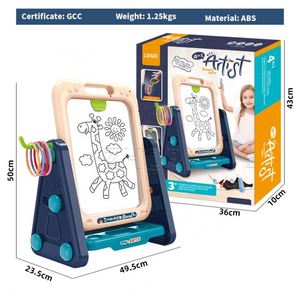 Pizarra de Dibujo Educativa Multifuncional de Doble Cara para Niños Zhorya, Estante de Pintura, Pizarra de Escritura Borrable, Juguetes - Product Image 6