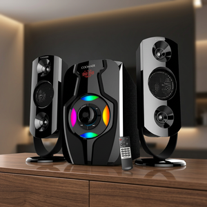 Heavy Bass Sub Woofer Home Theater Wooden 2.1 Multimedia Bt <b>Speaker</b> Sound System - Product Image 2
